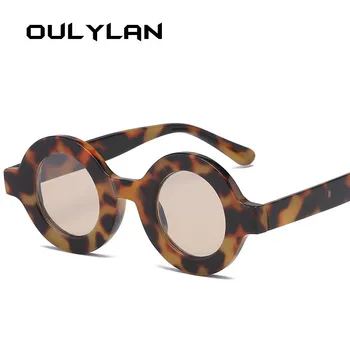 Oulylan Okrogla sončna Očala Ženske Moški Letnik blagovne Znamke Gradient sončna Očala Odtenki Dame Majhno Punk Sunglass UV400 Roza Šampanjca