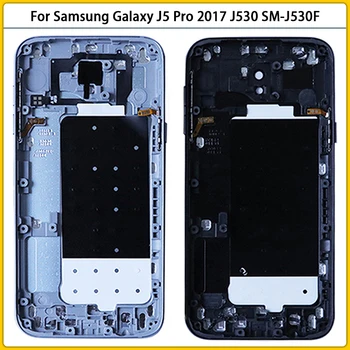 Novo J530 Celotno Ohišje Ohišje Za Samsung Galaxy J5 Pro 2017 J530F SM-J530F Kovinske Baterije Zadnji Pokrov, Vrata Zadaj Pokrov Replac Deli