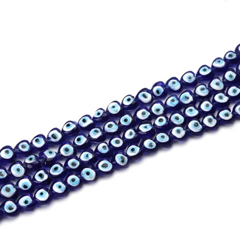 21pcs/string 16 mm srce oblika modro zlo oko kroglice steklom steklo lampwork kroglice za zapestnico, ogrlico DIY nakit, izdelava