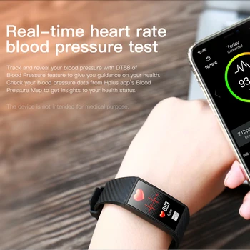 Fitnes Dejavnosti Tracker Moški Ženske Srčnega utripa, Krvnega Tlaka, USB Charge Nepremočljiva Pametna Zapestnica Watch Fit Smartwatch