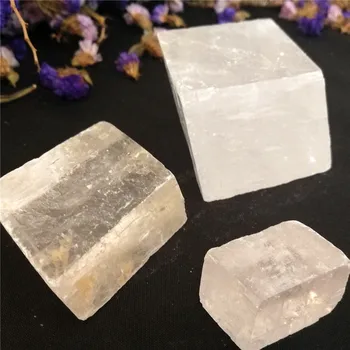 Vrhunska Kapljica Shiping Naravnih Pregleden Optični Kalcita Kristalno Padle Kamen Crystal Cube Mineralnih Grobo Vzorec