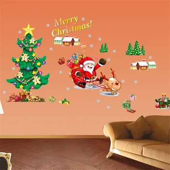 Božiček darilo stenske nalepke temo Božič dekoracijo stenske nalepke za otroke sobe dom dekoracija dodatna oprema