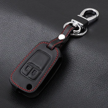 Pravega Usnja avto ključ zajema primeru nastavite keychain Za Chevrolet Cruze 2013 Iskra Onix Silverado Volt Camaro Aveo Sonic 2/3 Gumbi