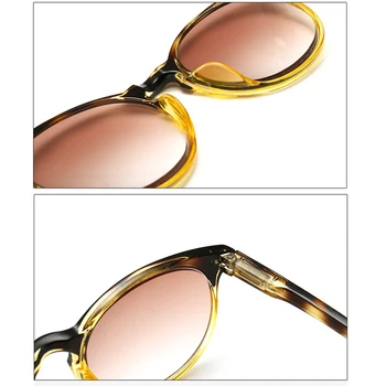 VCKA Krog Žensk Obravnavi Očala Pogled Gradient Sivi Objektiv Anti UV400 Očala Retro Moški Vzmetne noge 1.0 1.5 2.0 2.5 3.0 3.5 4.0