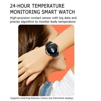 2021 Ženske Smartwatch Pametno Gledati Žensko Človek Android Temperatura Testiranje Reloj Smartwatch Nepremočljiva Fitnes Zapestnica Ženski