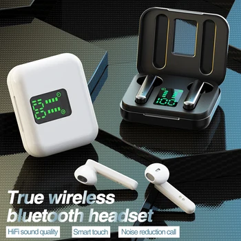 Auriculares 5.0 Bluetooth Slušalke TWS Brezžične Slušalke Hrupa Preklic LED Zaslon Stereo in-ear HD Čepkov Gaming Slušalke
