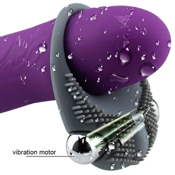Mini Bullet Penis Vibrator Obroč Zamudo Ejacualtion Klitoris Spodbujanje Elastična Silikonska Spolnih Igrač Za Moške Petelin Z Vibriranjem Sexshop