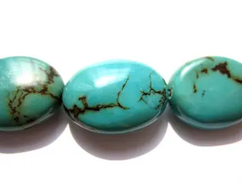 Turkizno poldragih visoke kakovosti 10x14-20x30mm celoten sklop ovalne jajce, zelena, modra nakit kroglice