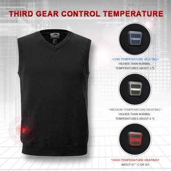 Baterija Ogrevano Sweater Moški Prostem USB Infrardeče Ogrevanje Telovnik, Suknjič Pozimi Prilagodljiv Električna Toplotna Oblačila Waistcoat