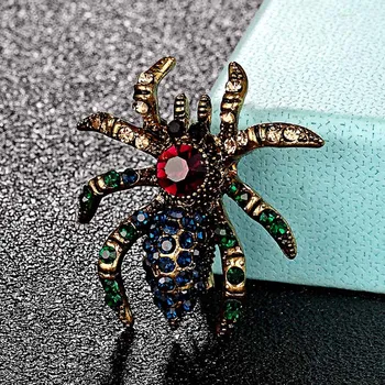 Zlxgirl blagovne Znamke blagovne znamke letnik Pajek insektov broške za moške Otroci Darila Božič izjavo Pin broška nakit Kape dodatki