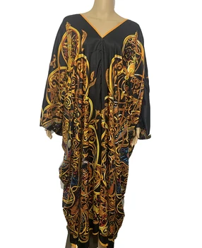 الأوروبية الملابس Priljubljena Natisnjeni Bohemian Proti-vrat svile tam kaftan maxi obleke skupnosti vêtements Kuvajt Tradicionalne Ženske obleke