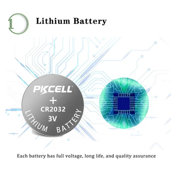 40Pcs PKCELL Baterija CR2032 Baterije 3V BR2032 DL2032 ECR2032 2032 SB-T15 Bateria CR 2032 Litijeva Gumb Baterija Baterije