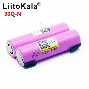 4PCS LiitoKala 18650 3000mAh litijeva Polnilna baterija 18650 inr18650-30q