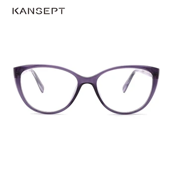 KANSEPT Ženske Cat Eye Glasses Okvir Modna Dama Svetlobe Eyeglass Okvir Acetat Kratkovidnost Recept Očala Okvir#LS8061