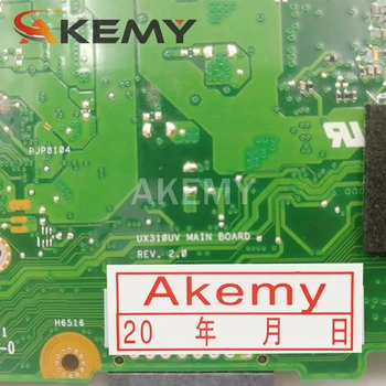 UX310UA REV2.0 i3-6100CPU 8GB RAM motherboard Mainboard za ASUS UX310U UX310UV UX310UQ UX310UA Prenosni računalnik z matično ploščo Testa OK