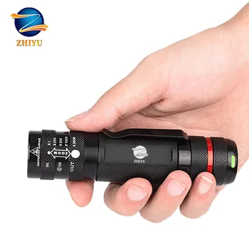 ZHIYU LED Zoomable Svetilka Mini Baklo Pritisnite tipko Za Rep Stikalo Za Spreminjanje 4 Načini Kamp Svetlobe, Moči S AAA/14550 Baterije