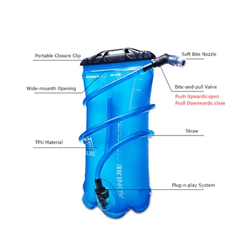 Aonijie SD16 Mehko Rezervoar Vode Mehurja Vode Vrečko Hydration Pack Pitne Tek, Kolesarjenje, Kampiranje 1,5 L/2 L/3L Za Nahrbtnik