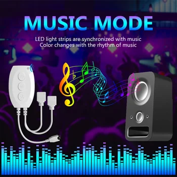 Bluetooth, LED Trakovi Luči SMD 2835 5050 RGB vodoodporna LED diode žarnice Traku Prilagodljiva osvetlitev bluetooth music Control+Adapter