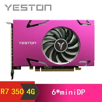 Yeston Radeon R7 350 4GB GDDR5 128bit Podpira 6 zasloni Gaming Namizni računalnik PC 4K podpora 6*miniDP Video Grafične Kartice
