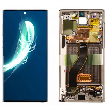 Prvotno je Uporabljeno Z Linijo AMOLED Zaslon Za Samsung Galaxy Note 10 LCD opomba 10 Plus Zaslon N970 N975, Zaslon na Dotik, Računalnike N975F