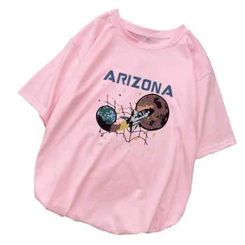 Arizona T Srajce Nov Prihod Poletja Kratkimi Rokavi Ženske Priložnostne Harajuku Smešno Svoboden Tee Shirt Femme Korejski Prijatelji Tshirt Oblačila