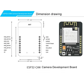 ESP32-CAM WiFi Modul ESP32 Serijsko za WiFi ESP32 CAM Razvoj Odbor 5V Bluetooth z OV2640 Modula Kamere 32-bit CPU 240MHz