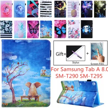 Samorog Srčkan Usnjena torbica Za Samsung Tab A 8.0 SM-T290 SM-T295 Tablet Pokrovček Za Galaxy Tab A 8.0 2019 Primeru Fundas