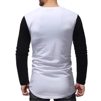 Moške Ameriško Zastavo Ribolov Neto Dekor Natisne Slim fit T-majice, Moške Obleke 2018 Priložnostne Tshirt Homme Dolg Rokav T Shirt Mans