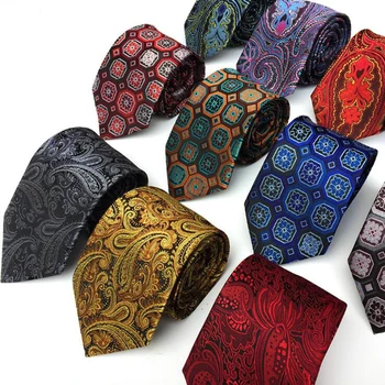 GUSLESON 8 cm, za Moške Klasičnih Kravato Svile Jacquardske Paisley Cvetlični cravatta Vezi Človek Ženin Poslovnih Kravatni Dodatki