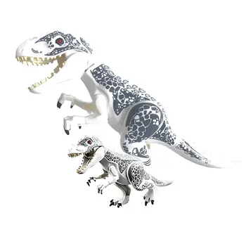 Jurassic-ed Dinozaver gradniki Serije Tyrannosaurused Velociraptored T-Rexed Triceratops Združuje Slika Opeke Igrače