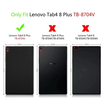 Mehke Silikonske Nazaj Primeru za Lenovo Zavihek 4 plus 8 TB-8704N TB-8704F Tablet Funda kritje za Lenovo Tab4 8 plus kovček+Film+Pen