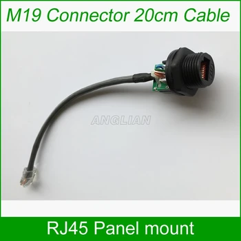 M19 panel mount z Ethernet kabel 200mm Z ujemajočimi skp nepremočljiva Telekomunikacije Komunikacijski sistem za Spremljanje AP polje 10 enot