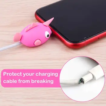 18 Kos Kabel, Zaščita za iPhone/ipad USB Lightning Kabel, Lepe Ribe Samorog Živali napajalni Kabel Zaslona, Zaščito Polnilnik USB