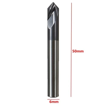 2 predvsem piščali 6 mm, iz silicijevega Karbida fiksno točko, drill centrirna svedra chamfer Mlin za 90 Stopinj HRC45 Rezkanje Rezalnik