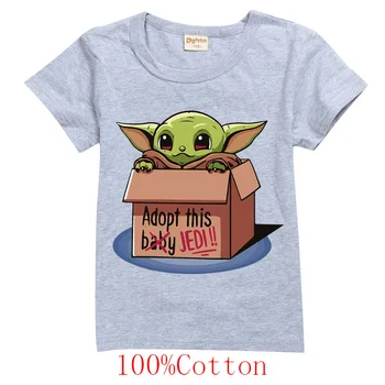 Otroci Vrhovi Fantje Dekleta Baby Yoda Je Mandalorian T-shirt poletnih oblačil za malčke dekliška otroci Baby Yoda oblačila