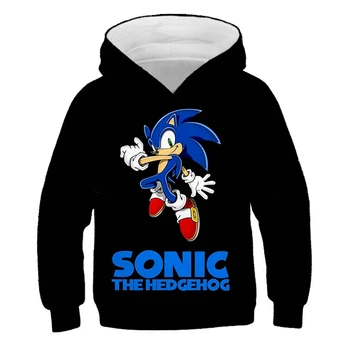 Sonic 3D Tiskanja Fantje Hoodies Teens Pomlad Jesen Vrhnja oblačila Otroci Hooded Majica Oblačila Otrok Dolgimi Rokavi Pulover Vrhovi