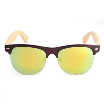 LONSY Retro Bambus, Les, sončna Očala Moški Ženske blagovne Znamke Oblikovalec Klasična Očala Zlato Ogledalo sončna Očala Oculos de sol masculino