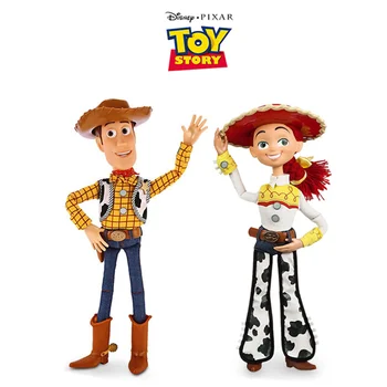 Original 40 CM Disney Pixar Zgodba 3 4 Govorimo Woody Jessie figuric Krpo Telo Model Lutka Omejeno Zbirko Igrač Chil