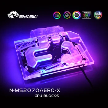 Bykski Vode Blok uporabite za MSI GeForce RTX2070 AERO ITX 8G / Polno Kritje Baker Radiatorski Blok / 3PIN 5V A-RGB / 4PIN 12V RGB