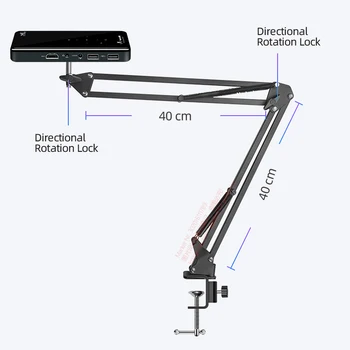 AUN projektor original konzolni nosilec, nastavljiva višina nosilec, ki je primerna za mini projektor X2 / W18, XBZJ01