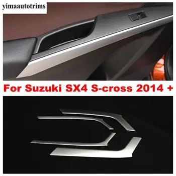 Za Suzuki SX4 S-cross - 2020 Mat Notranja Vrata Armrest naslovnica Stripa Trim Dekoracijo Notranjosti Preuredi Komplet Avto Dodatki