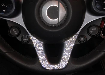 Kristalno Nosorogovo Avto Nalepke za Dekoracijo Volan Decal za Mercedes Smart 453 Fortwo Forfour-2019 Auto Dodatki