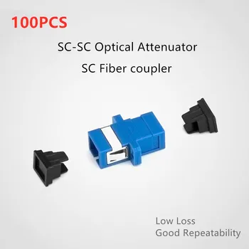 100 KOS Nizko Izgubo SC-SC svjetlovodni Adapter Simplex Prirobnica SC UPC Spojnik SC z SC Konektor svjetlovodni Prirobnica Attenuator za 0,2 dB