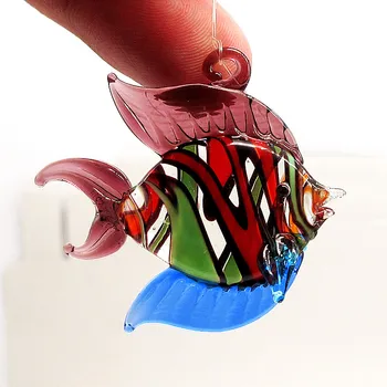 Plavajoče Stekla Mehurček tropskih Rib Ornament malih morskih živali, figur doma Aquarium fish tank dekor Dodatki art Obesek