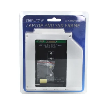TISHRIC Caddy SATA 3.0 9.5 mm M. 2 M2 NGFF 2. Drugi HDD SSD Trdi Disk Ohišje Za Prenosni DVD-ROM Aluminija Optibay Primeru