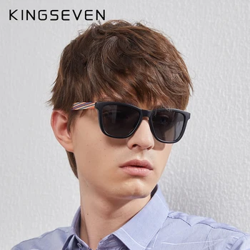KINGSEVEN Prvotni Načrt Novi trendi Mode Več Barve za Les, sončna Očala Moških Ročno Ženske UV400 sončna Očala Oculos de sol