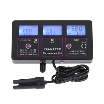 6 v 1 Tester Kakovost Vode Monitor ph meter Multi-parameter akvarijske Vode Merilnik za test PH / Temperature / ES / CF / RH / TDS