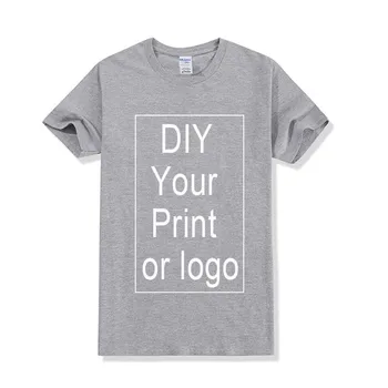 Custom Print Enotno Podjetje DIY Ekipa T-shirt Logotip/Photo/Besedilo Natisnjeno T Shirt Mens Vrh Oglaševanje T-Shirt