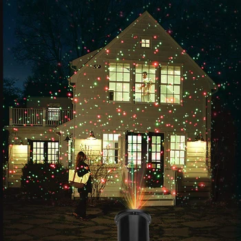 Božič Laserski Projektor Zvezde, Rdeča Zelena Modra Tuši luči na Prostem Vodotesen IP65 Vrt Dekoracijo Statične Svjetlucati daljavo