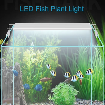 Super Slim LED Osvetlitev Akvarija 8W-13W Vodnih Rastlin Luči z Raztegljivim Nepremočljiva Posnetek na Svetilka Za Fish Tank